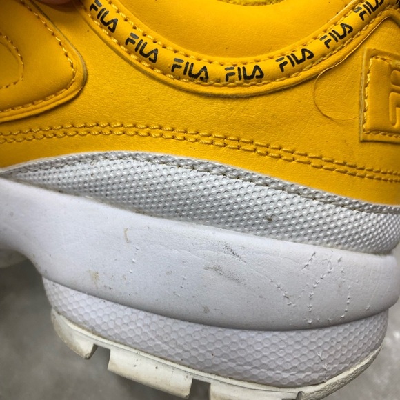 Fila chunky yellow sneakers size 7 disruptor II Premium Repeat - Picture 10 of 12